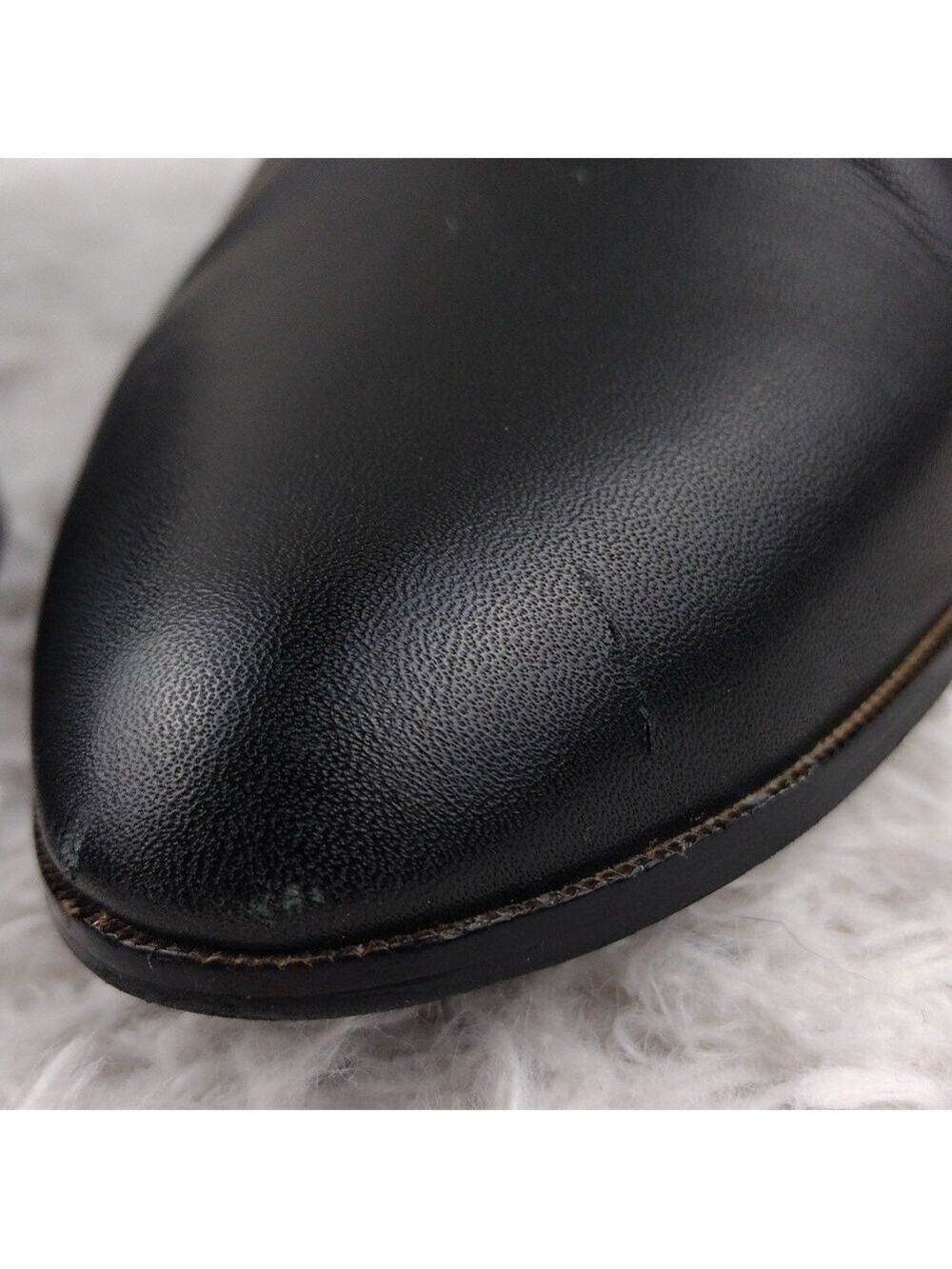 Kelsi Dagger Brooklyn Odin Black Leather Upper Pointed-Toe Slip On Loafer Shoes - Picture 15 of 16
